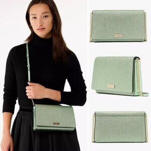 NWT KATE SPADE Glitter Small Crossbody In Seawater